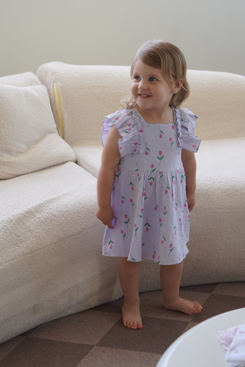 Tiny Tulip Floral Print Dress