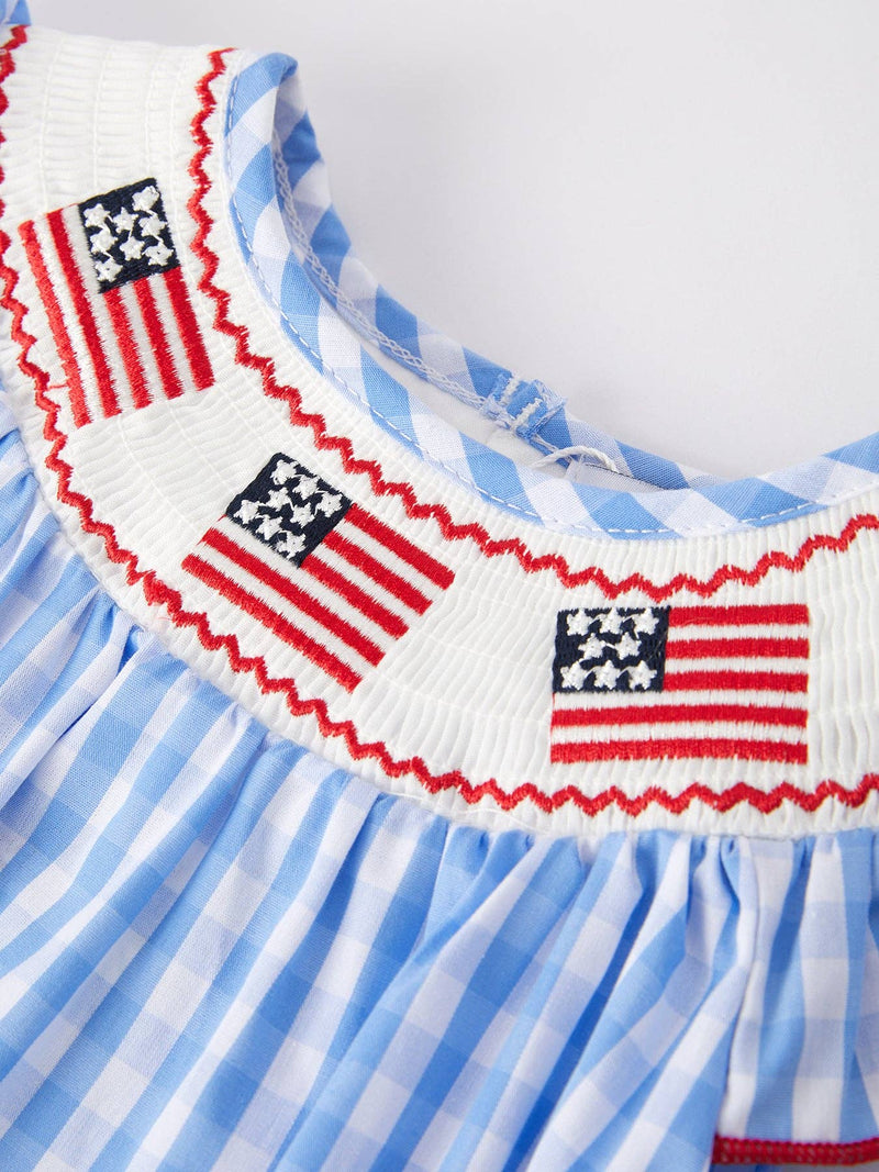 American Flag Smocked Bubble