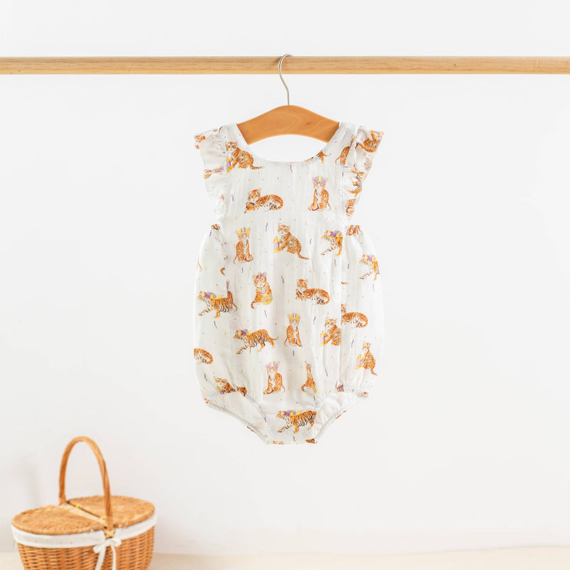 Louisiana Tigers Organic Muslin Bubble Romper