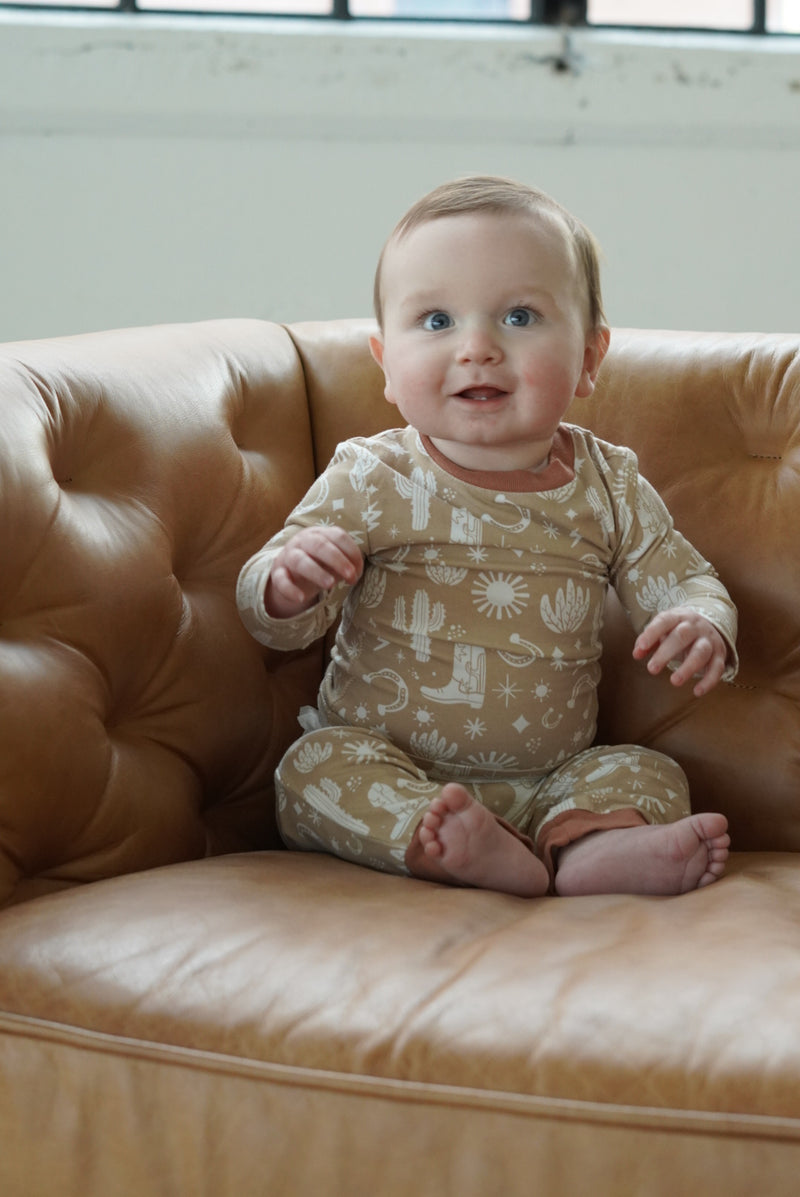 Wild West Bamboo Zip Up PJ