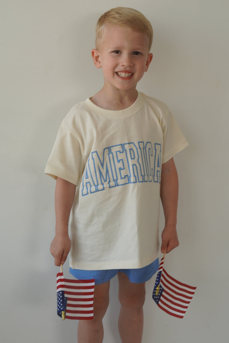 Blue America Varsity Tee