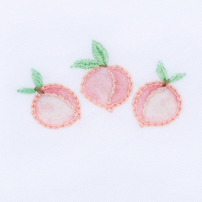 Summer Peaches Embroidered Bubble
