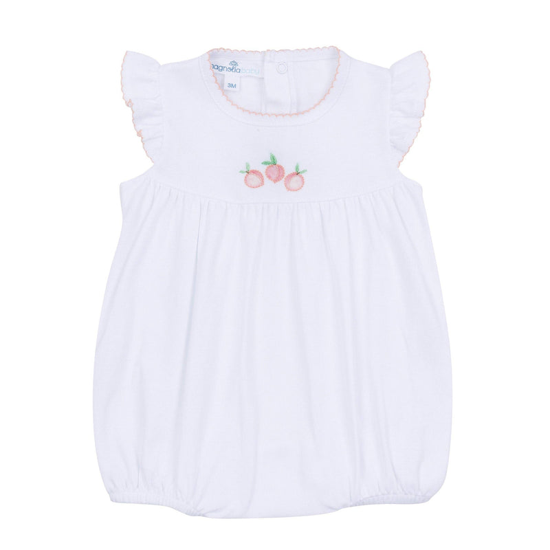 Summer Peaches Embroidered Bubble