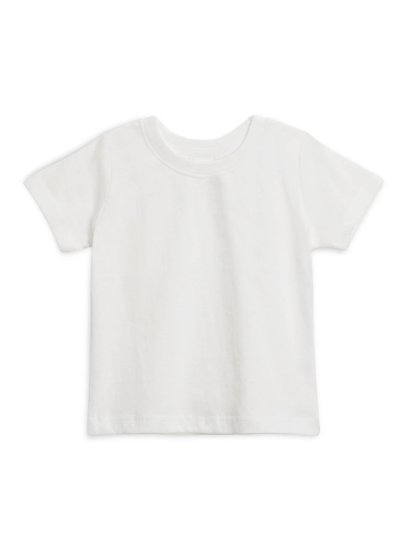 Organic Crew Neck Tee With Embroidery