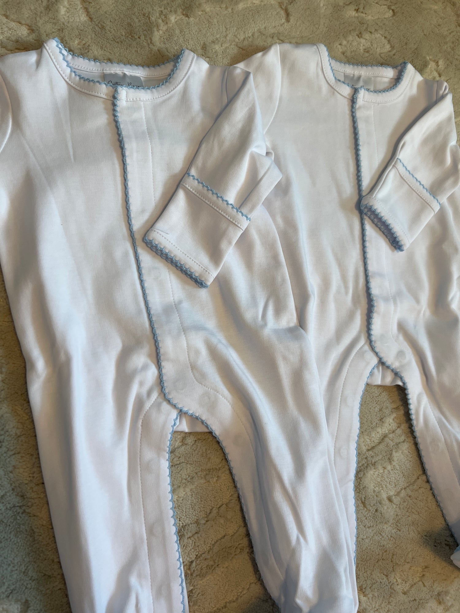 Blue Scalloped Onsie