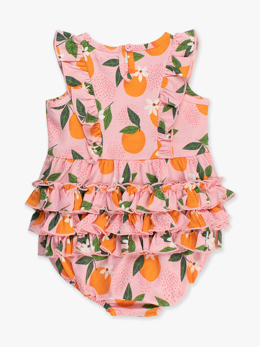 Orange You The Sweetest Tank Waterfall Romper