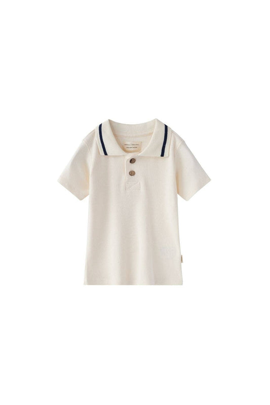 Bamboo Polo Shirt-Antique White