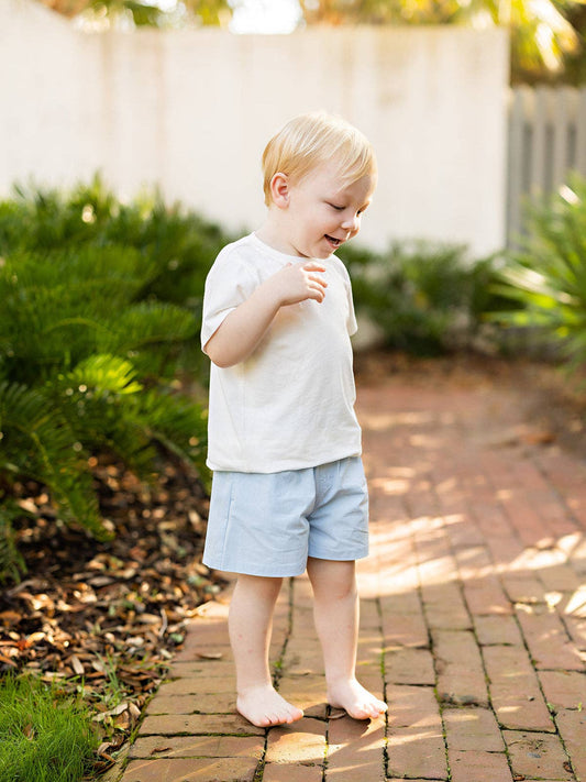 Smith Lt Blue Twill Kids Shorts