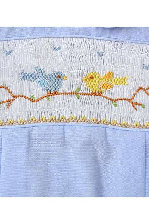 Hand Smocked Classic Creeper- Birds